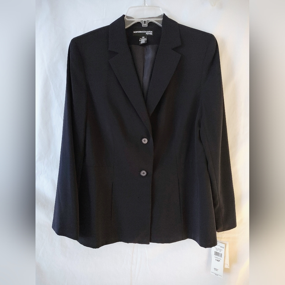Norton McNaughton Petites Suit Jacket, 14P, Blue
